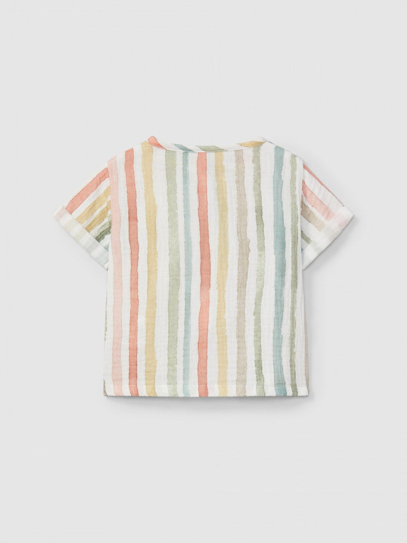 Multi-colour striped short-sleeve shirt | Multicolor | Snug