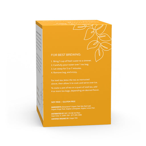 Solspring® Tulsi Lemon Ginger Tea, Organic - Home & Well 