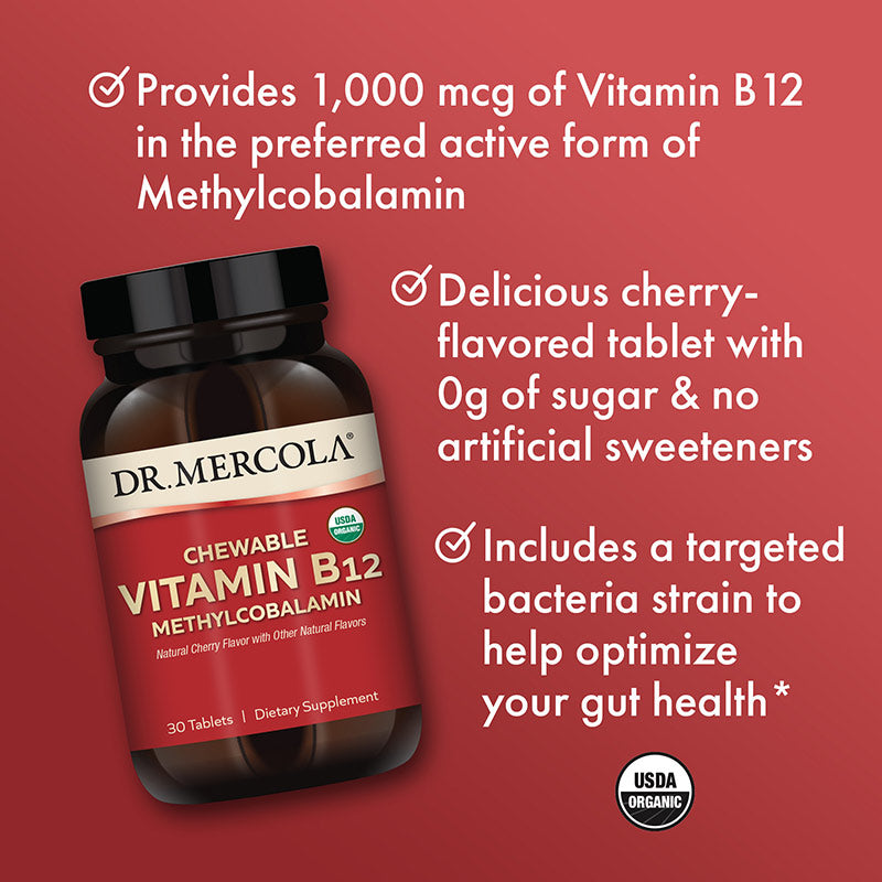 Organic Chewable Vitamin B12 - Home & Well 