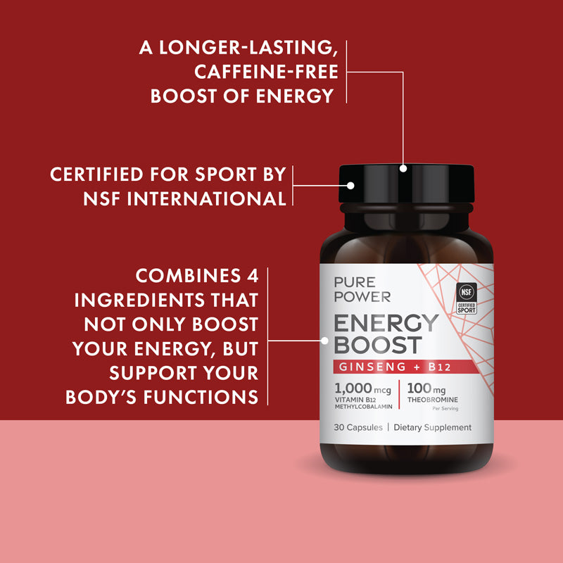 Pure Power Energy Boost with Ginseng + B12 - Home & Well 