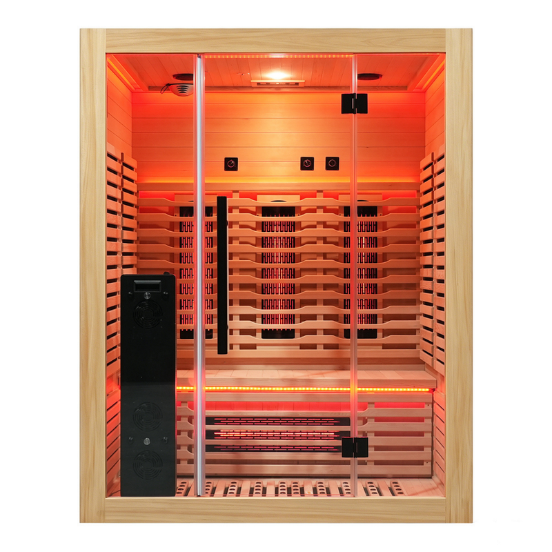 Blisspod I Venetian RED I All-In-One - Full Spectrum + Red Light Therapy I Indoor Premium Sauna I 3 Person