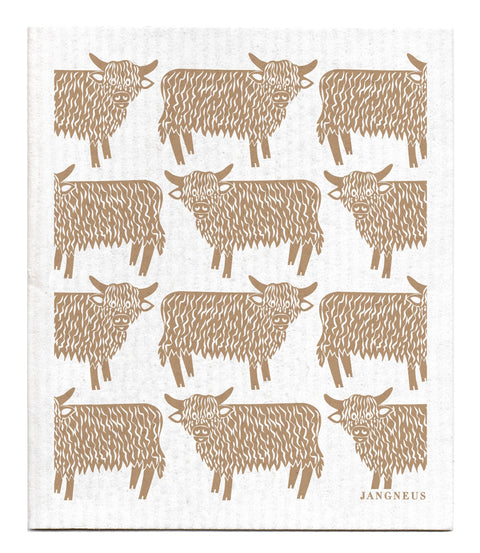 Highland Cow Dishcloth - Home & Well 