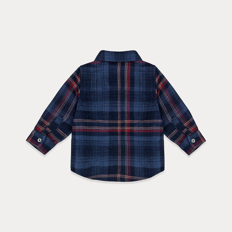 Mini Wardrobes - Baby Plaid Shirt Baby Boy Dress Shirt, Baby Button Down Shirt