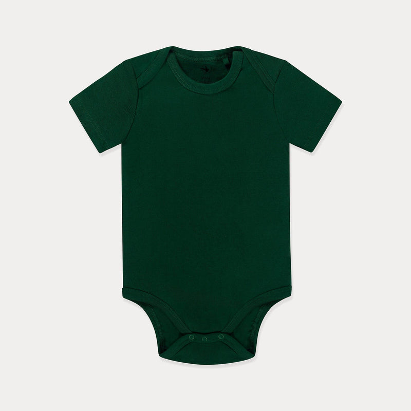 Mini Wardrobes - Baby Bodysuit, Infant Bodysuit, Blue and Green, Ribbed Soft Cotton