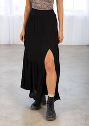 Lovestitch - Bohemian Smocked Tiered Maxi Skirt - Home & Well