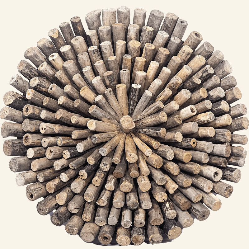 Décoration murale en bois flotté naturel
