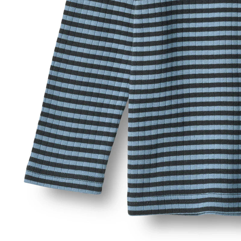 Long Sleeve T-shirt Stig | Bright Blue Stripe | Wheat Kids