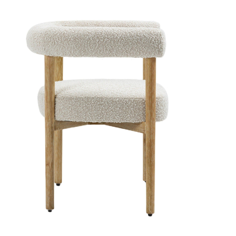 Svea Boucle Dining Chair - Cream
