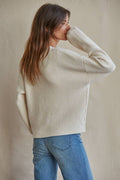 By Together - W1014 | Knit Sweater V-Neck Long Sleeve Button Down Cardigan - Home & Well 