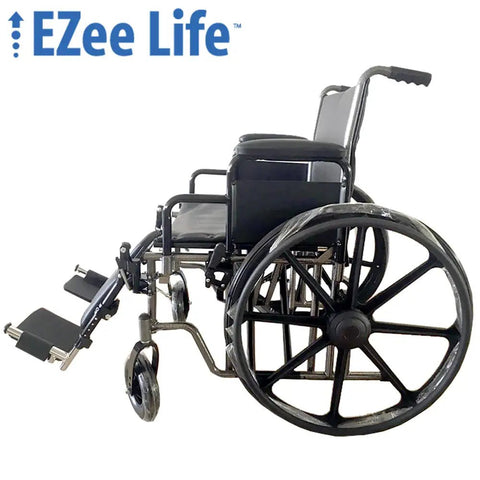 24" Bariatric - 500 lb Capacity - Heavy Duty EZee Life Wheelchair - CH1095