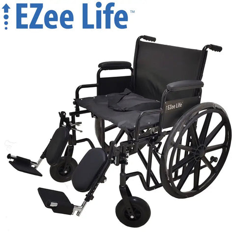 24" Bariatric - 500 lb Capacity - Heavy Duty EZee Life Wheelchair - CH1095