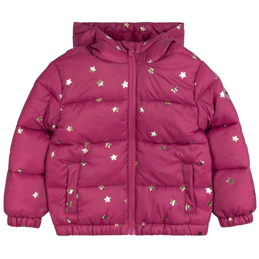 Star Print on Magenta Hooded Packable | Miles the Label - Home & Well