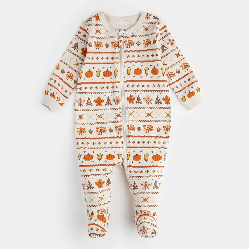 Harvest Fair Isle Print Sleeper | Petit Lem