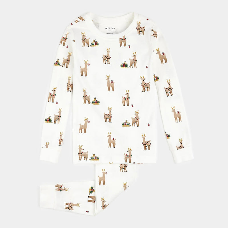 Rudy and Friends on Off-White PJ Set | Petit Lem