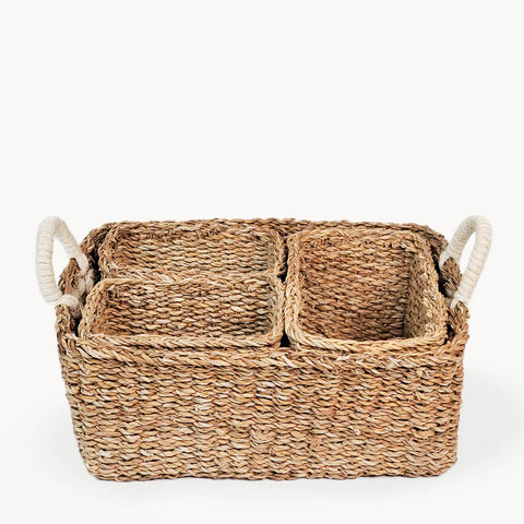 KORISSA - Handwoven Wicker Storage Basket • Savar Everything Basket - Home & Well 