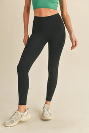 Black Aligned Performance High-Rise Leggings - Home & Well 