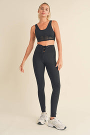 KIMBERLY C - Bustier Active Top with Mesh Inlays - Home & Well 