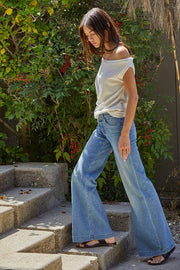 By Together - RJ2606 | Knit Rib One Shoulder Round Neck Sleeveless Top - Home & Well 