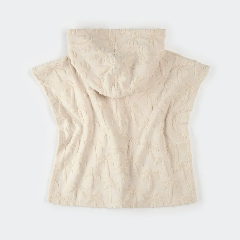 Beach Poncho | Palm Trees on Beige | Petit Lem