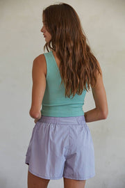 By Together - S1050N | Seamless Sleeveless UV Neck Reversible Tank Top - Home & Well