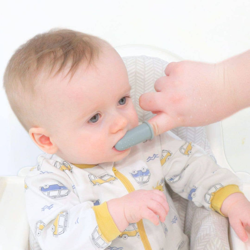 Baby Bliss - Infant Toothbrush (2 Pack) - Dusty Teal/Almond - Home & Well 