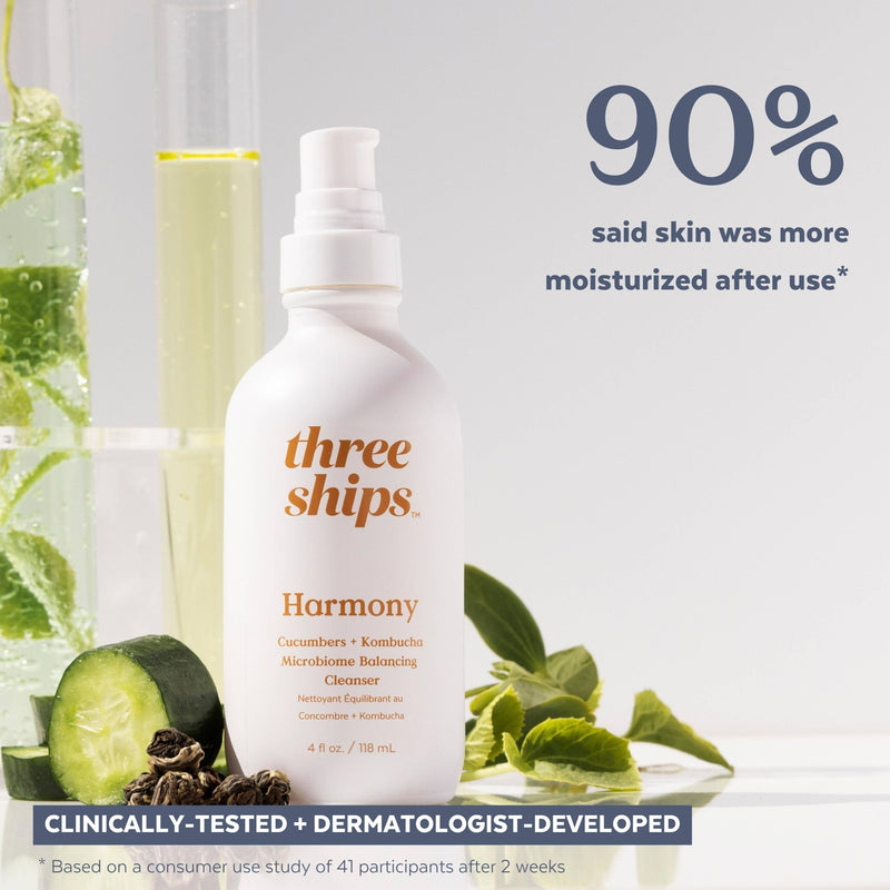 Three Ships - Harmony Cucumber + Kombucha Microbiome Cleanser (118mL) - Home & Well