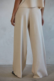 By Together - W1410 | Knit Sweater Wide Leg Pants - Home & Well