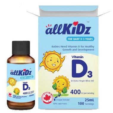 ALLKIDZ NATURALS INC. Vitamin D3 - Home & Well