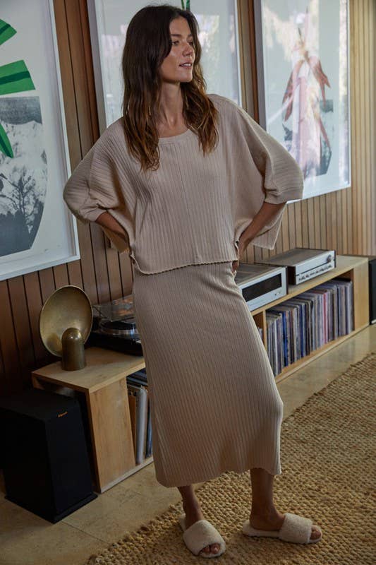 By Together - L4645 | Knit Sweater Cami Maxi Dress - Home & Well 