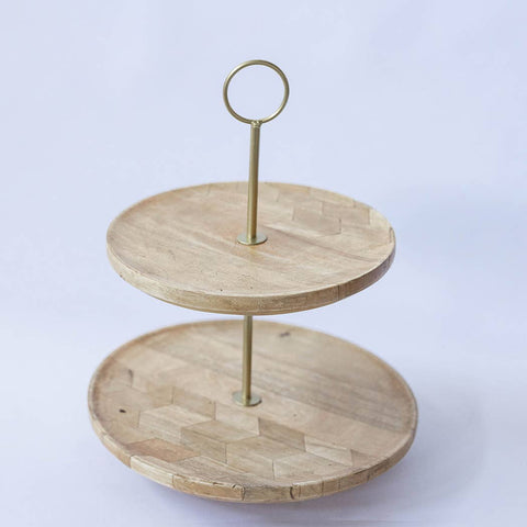 Wooden Tray Cake Stand