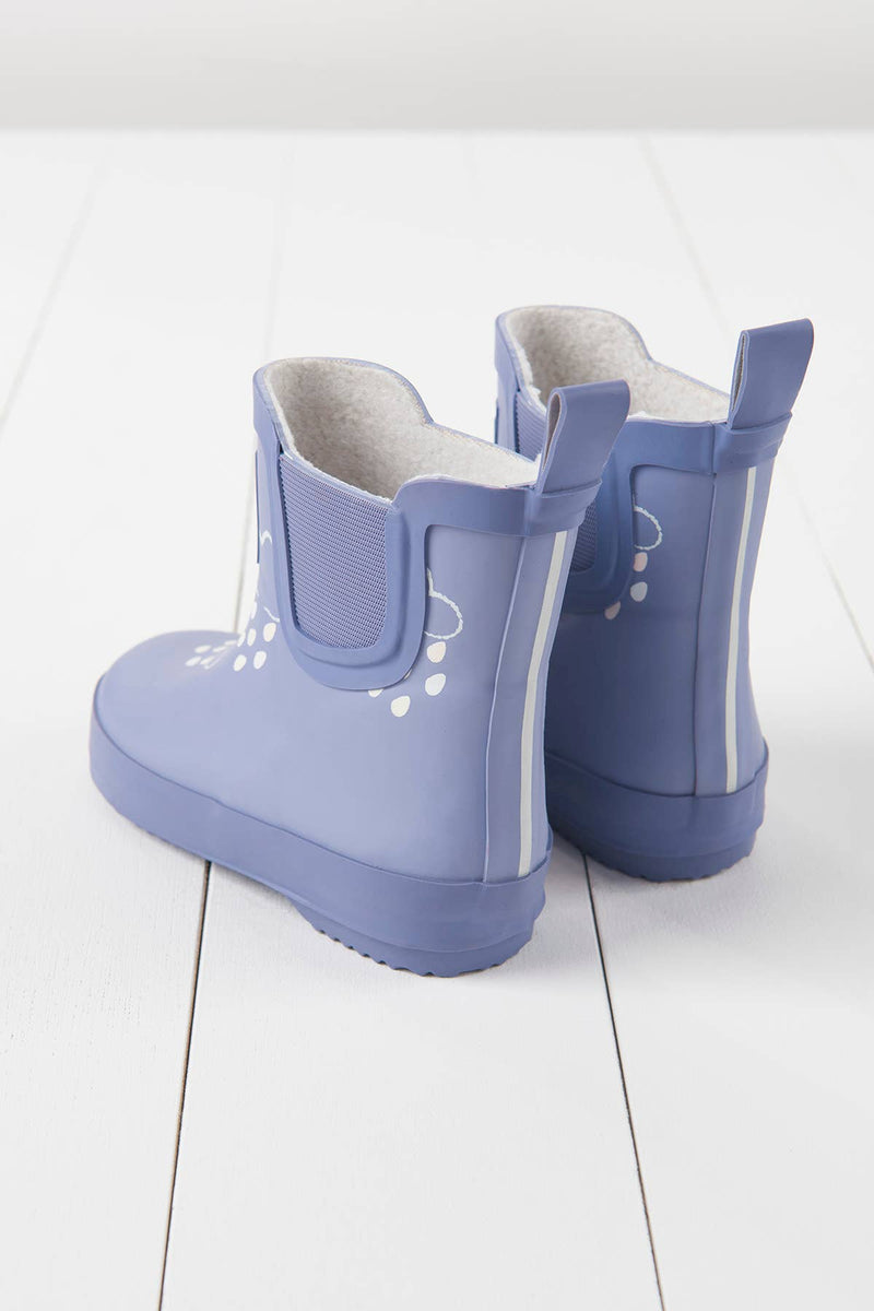 Grass & Air - Lavender Short Colour-Changing Kids Wellies