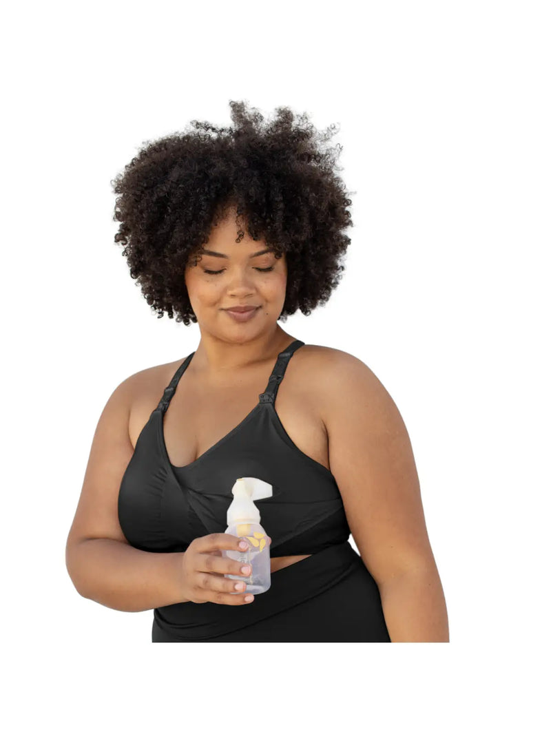 Sublime® Hands-Free Pumping & Nursing Sports Bra | Black