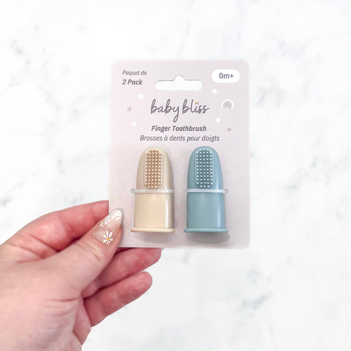 Baby Bliss - Infant Toothbrush (2 Pack) - Dusty Teal/Almond - Home & Well 