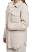 Amber Teddy sherpa shacket in bone - Home & Well 