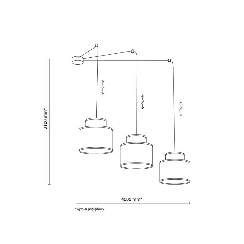 DUO Jute Mix Natural Suspension Light 3