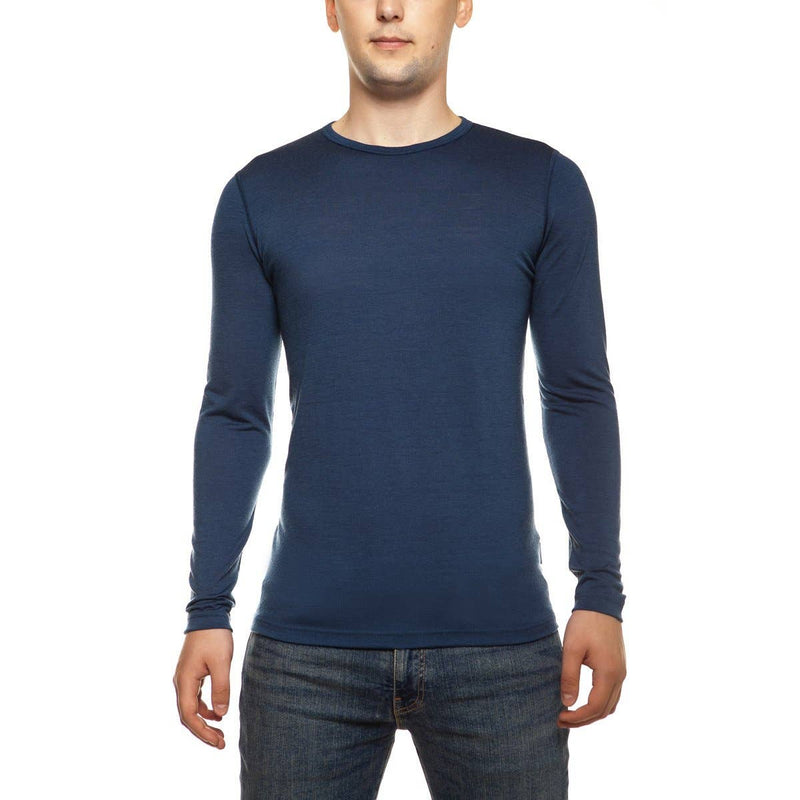 menique - Men's Merino 160 Long Sleeve Crew Denim