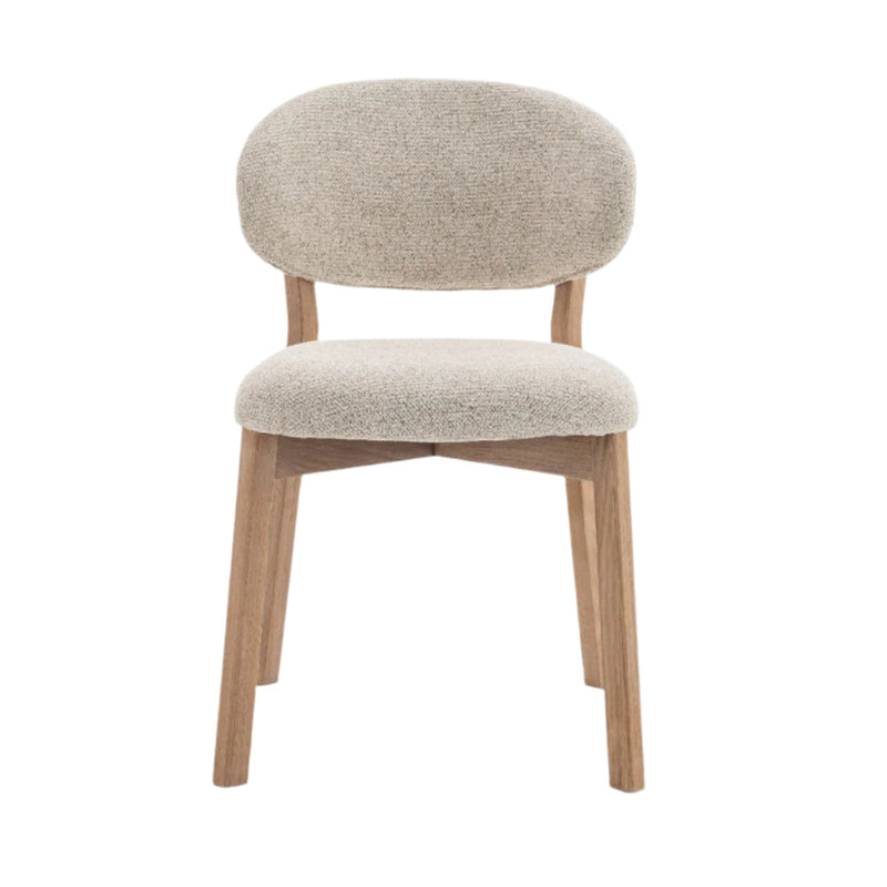 Luna Natural Oak Dining Chair - Beige