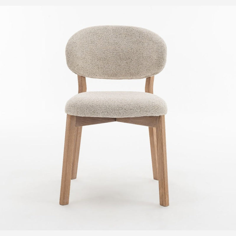 Luna Natural Oak Dining Chair - Beige