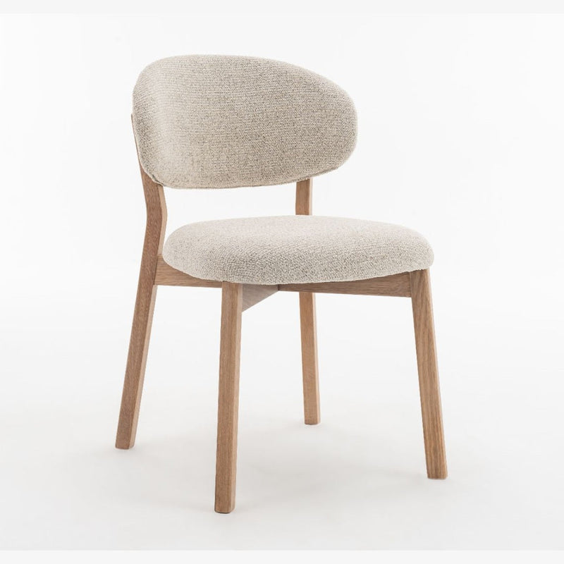Luna Natural Oak Dining Chair - Beige