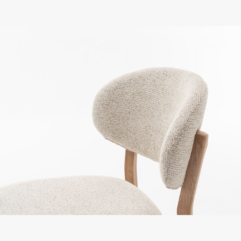 Luna Natural Oak Dining Chair - Beige