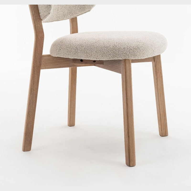 Luna Natural Oak Dining Chair - Beige
