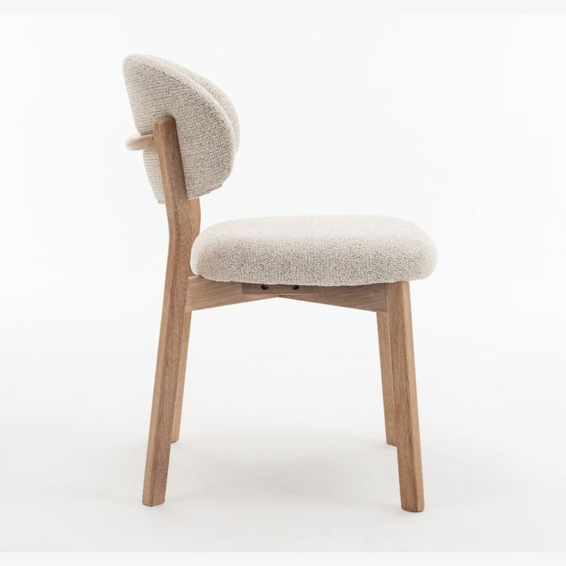 Luna Natural Oak Dining Chair - Beige