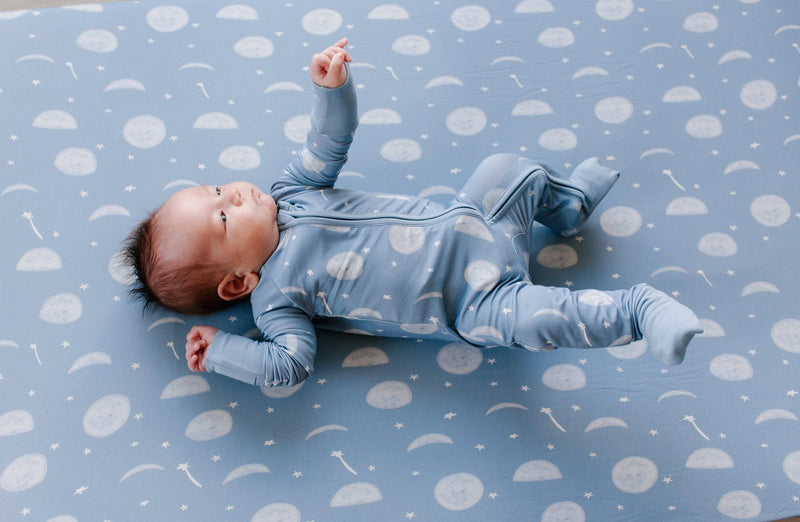 Stay Dreamy - Reach For The Moon Bamboo Crib Sheet - Home & Well