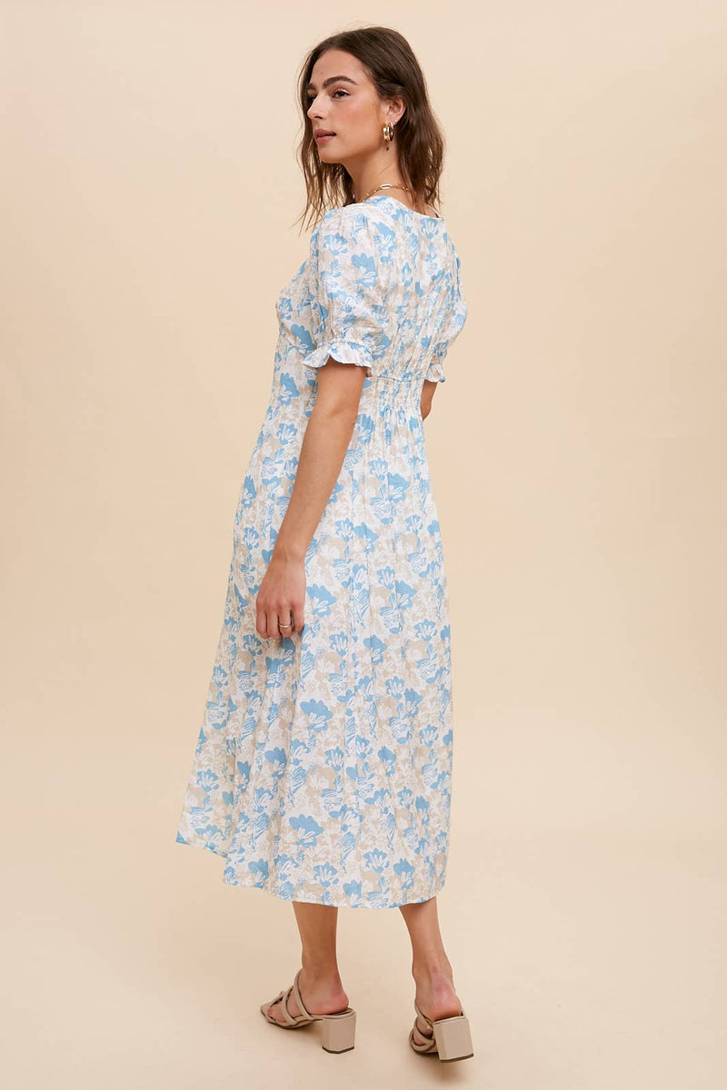 In Loom - SWEETHEART NECKLINE MIDI DRESS - Home & Well