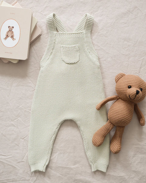 Knit Overall Mint | Quincy Mae