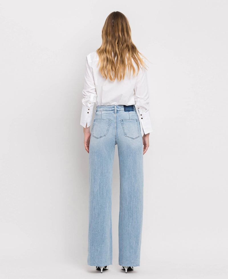 VERVET by FLYING MONKEY Super High Rise Wide Leg Jeans WORK SONG - Home & Well