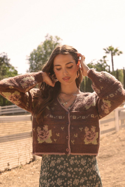 In Loom - FLORAL JACQUARD CARDIGAN - Home & Well