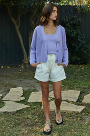 By Together - W1014 | Knit Sweater V-Neck Long Sleeve Button Down Cardigan - Home & Well 