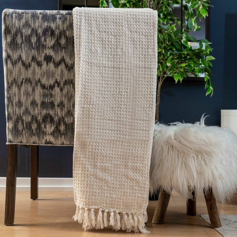 Fabstyles - Fabstyles Honeycomb High Quality Cotton Throw - Home & Well 