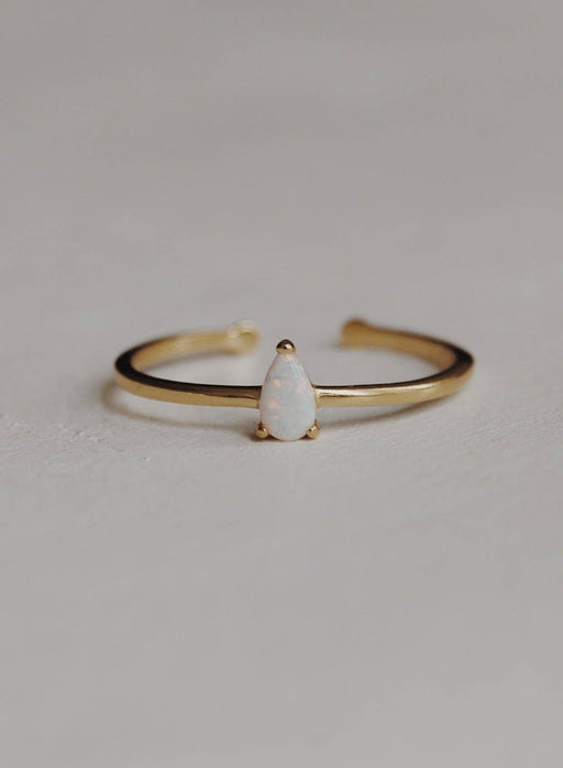 Teardrop Opal Adjustable Ring - Home & Well 